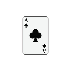 Playing card poker icon vector logo template illustration