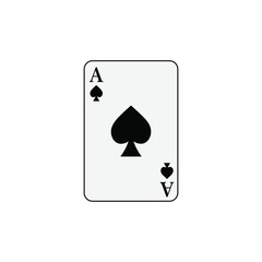 Playing card poker icon vector logo template illustration