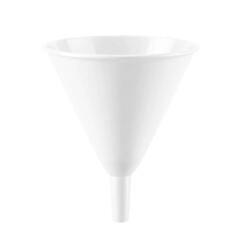 White funnel isolated on transparent background