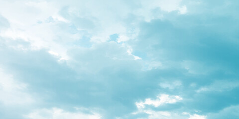 sunny sky blue light watercolor background. Aquarelle painting brush effect card paper textured canvas cloudy smoke space for text, entertaining card, template. aquamarine color graphics illustration