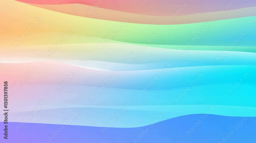 Poster soft gradient abstract waves in pastel colors with flowing design