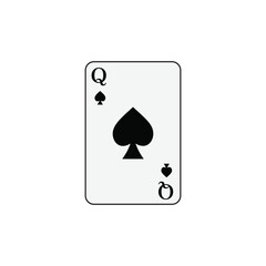 Playing card poker icon vector logo template illustration