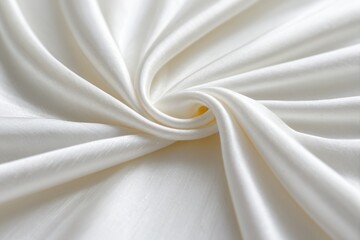 A detailed view of plain white fabric