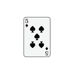 Playing card poker icon vector logo template illustration