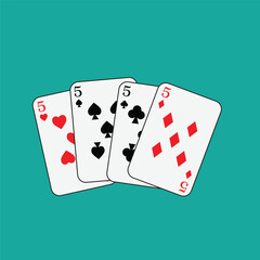 Playing card poker icon vector logo template illustration