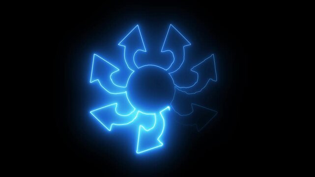 Pngtree flow chart with glowing neon line.