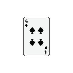 Playing card poker icon vector logo template illustration