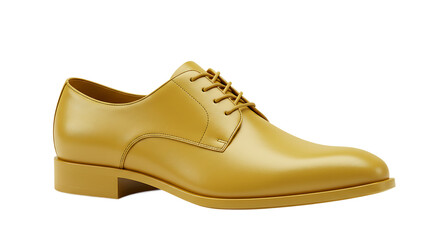 Golden dress shoe blends into the backdrop