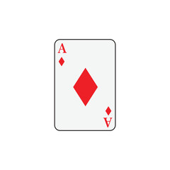 Playing card poker icon vector logo template illustration