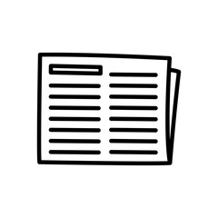 newspaper icon vector, line style icon