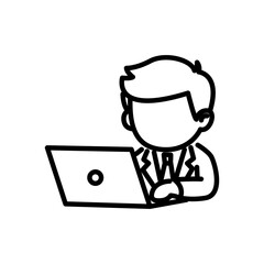 journalist icon vector, line style icon