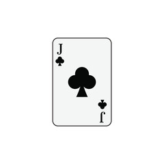 Playing card poker icon vector logo template illustration
