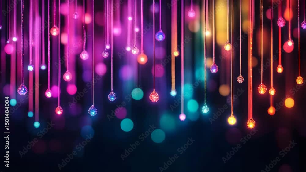 Aufkleber vibrant colorful lights dancing on a dark background creating a mesmerizing visual experience