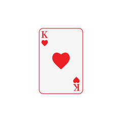 Playing card poker icon vector logo template illustration