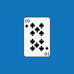 Playing card poker icon vector logo template illustration