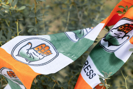 Dharamsala, India 21 june 2024: Flag of The Bharatiya Janata Party BJP