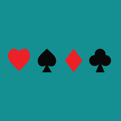 Playing card poker icon vector logo template illustration
