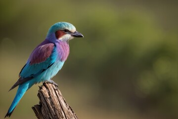 Fototapeta premium Colorful bird sitting on a tree branch