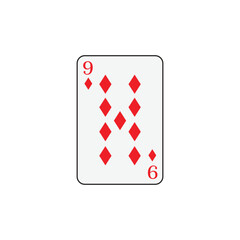 Playing card poker icon vector logo template illustration