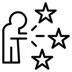 Experience icon line vector illustration