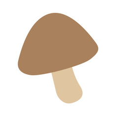 シンプルなきのこのイラスト：秋の食材・アイコン素材 - Simple Mushroom Illustration: Autumn Foodstuff and Icon Material