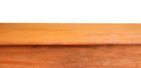 wooden board on white background