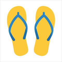 flipflop,yellow,beach high resolution vector footwear for vacation branding resort posters digital promotion graphics for social platforms sandy toes themes