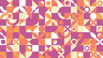 Colorful Mid-Century Geometric Background