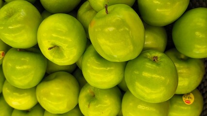 green Apple on market stall