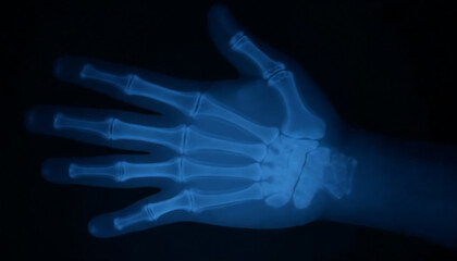 Hand X-ray Image - Bone Structure Anatomy