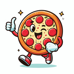 Vector Cartoon Pizza