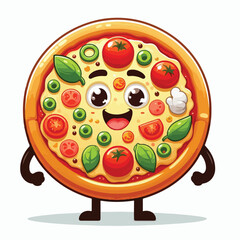 Vector Cartoon Pizza