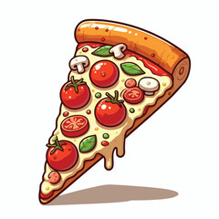 Vector Cartoon Pizza