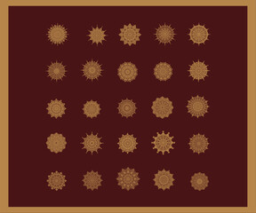 Elegant black luxury background with gold mandala ornament design. Circular pattern in the form of a mandala. Henna tattoo mandala. Mehndi style. Decorative pattern in oriental style. 