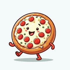 Vector Cartoon Pizza