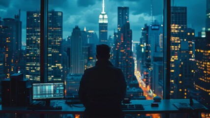 Cybersecurity in the financial sector, futuristic technology concept