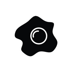 Fried egg icon. Simple breakfast food symbol.