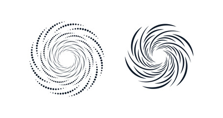 Set design spiral circle illustration