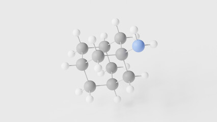 amantadine molecule 3d, molecular structure, ball and stick model, structural chemical formula antiviral agent