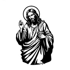 outline of Jesus Christ silhouette 