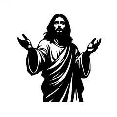 outline of Jesus Christ silhouette 