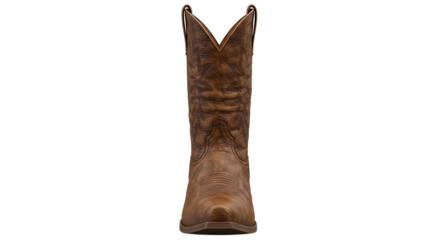 Intricate leather boot in cocoa