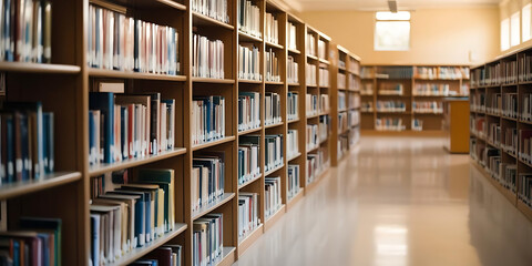 Obraz premium books in library