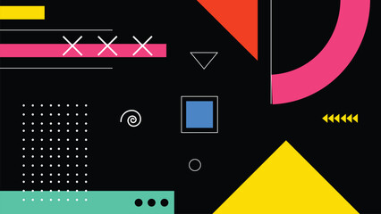 Bold Abstract Graphic Elements Background
