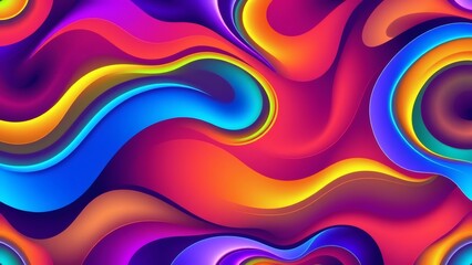 Obraz premium Abstract liquid colorful pattern: Captivating abstract background of liquid shapes in a vibrant rainbow of colors, creating a dynamic and visually stunning display.