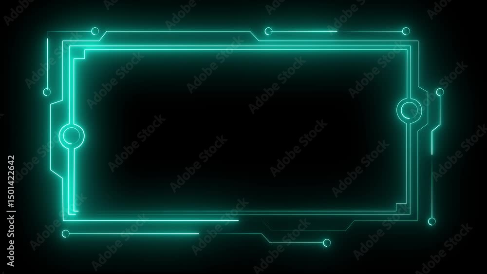 Aufkleber abstract technology hud frame background. computer interface hud motion texture. futuristic pattern 