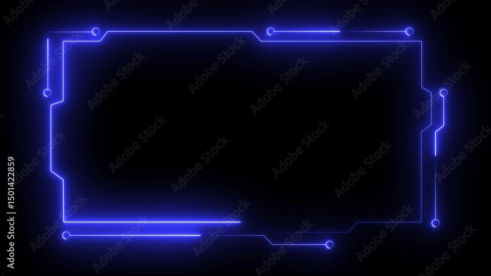Aufkleber abstract technology hud frame background. computer interface hud motion texture. futuristic pattern 