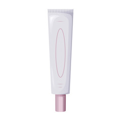 Blank cosmetic tube with cream