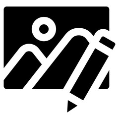 Photo Edit Icon Element For Design