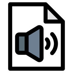 Audio File Icon Element For Design